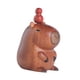 thumbnail image 4 of Figura de madera de capibara, adorno de escritorio, centro de mesa, tablero de instrumentos de coche coleccionable estatua, 4 of 9