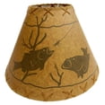 thumbnail image 3 of Rustic Oiled Laced Fish Lamp Shade - 16", 3 of 6
