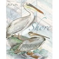 thumbnail image 2 of Tre Sorelle Studios 12x14 Gold Ornate Wood Framed with Double Matting Museum Art Print Titled - Shore Birds I, 2 of 4