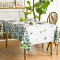 thumbnail image 3 of Spring Summer Tablecloth 60x84 Inch Rectangular, Eucalyptus Floral Table Cover for Party Picnic Dinner Decor, 3 of 6
