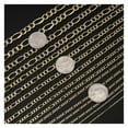thumbnail image 4 of Figaro Link Chain Necklace Solid 10K Yellow Gold, Adult Unisex, ALL SIZES - Goldum NYC, 4 of 5