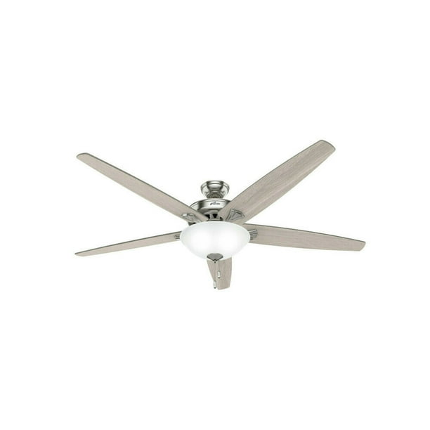 Hunter Hunter Stockbridge 70 In Ceiling Fan W Led Pull Chain Brushed Nickel New Walmart Com Walmart Com