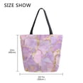 thumbnail image 5 of FORMRS Womens Canvas Tote Bag with Zipper Inner Pocket Shoulder Handbag, Pastel Pink Marble Pattern, 5 of 7