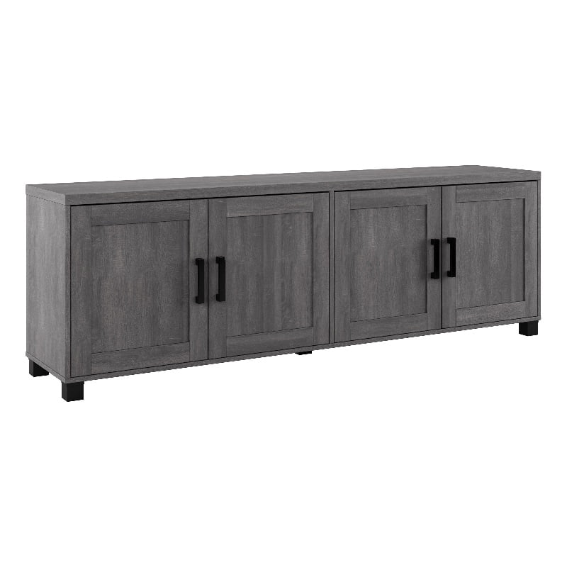 Virlomi 71" Dk Gray Engineered Wood TV Stand w Closed Storage TVs up