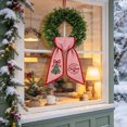 thumbnail image 4 of Lshn Christmas Wreath Sash, Red White Striped Wreath Bow Sash with Scalloped Edge, Embroidered Monogram Initial Xmas Tree Wreath Ribbon for Front Door, Farmhouse Home Indoor Outdoor Decor, 4 of 4