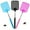Pack of 3 (Black, Pink and Blue), variant on 5-section telescopic plastic mosquito swatter fly swatter to kill flies and fly catcher swatter(Black, Blue, Pink)