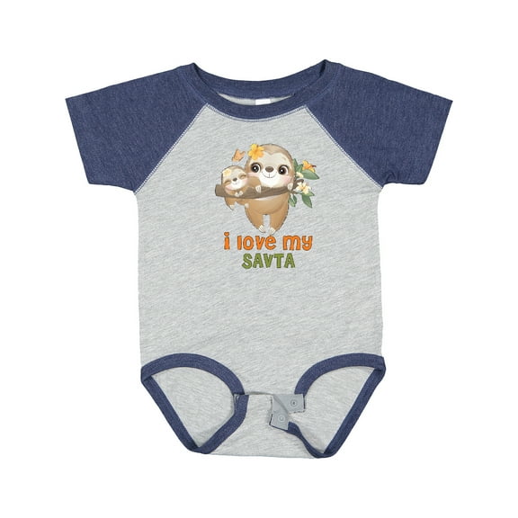 Inktastic Sloth I Love My Savta Boys or Girls Baby Bodysuit