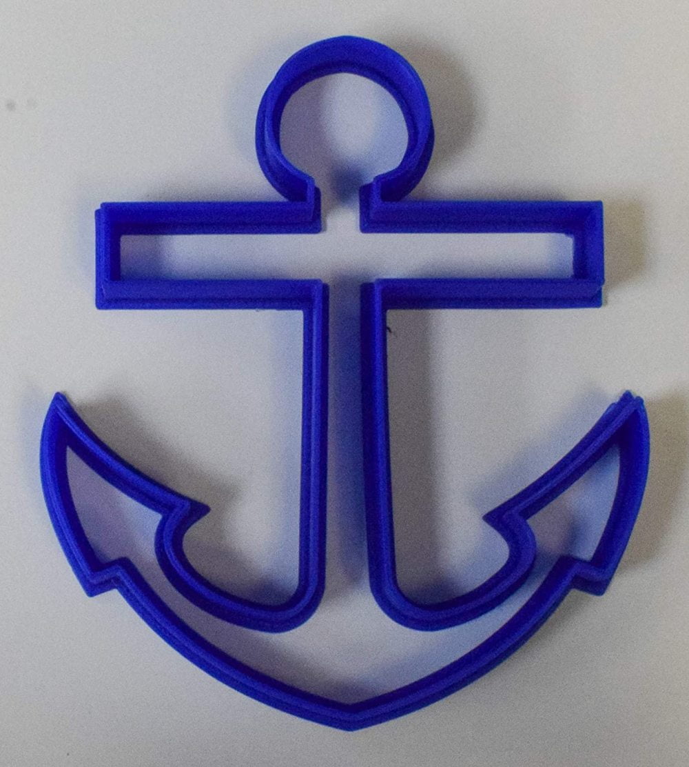 Anchor nautical cookie cutter cake fondant bakery baking tool 3D