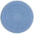 thumbnail image 3 of Safavieh Collection Tressée BRD800M Tapis de Campagne Fait Main Réversible, 6 Pieds x 6 Pieds Rond, Bleu, 3 of 4
