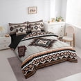 thumbnail image 3 of Manfei Hippie Aztec Twin Bedding Sets 7-Piece for Female Men,Bohemian Abstract Geometric Bedding Comforter Set Microfiber,Exotic Style Breathable Sheet Sets,Super Cozy Room Decor,Reversible, 3 of 8