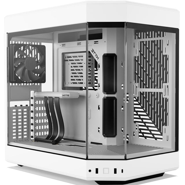 Gabinete Gamer HYTE Y60 E-ATX Media Torre 3 FAN Cristal Templado USB-C Blanco Nieve
