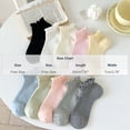 thumbnail image 3 of Cmfcve Elegant Ruffle Ankle Socks for Women Cotton Non-Slip Soft Cute Solid Color Socks, 3 of 5