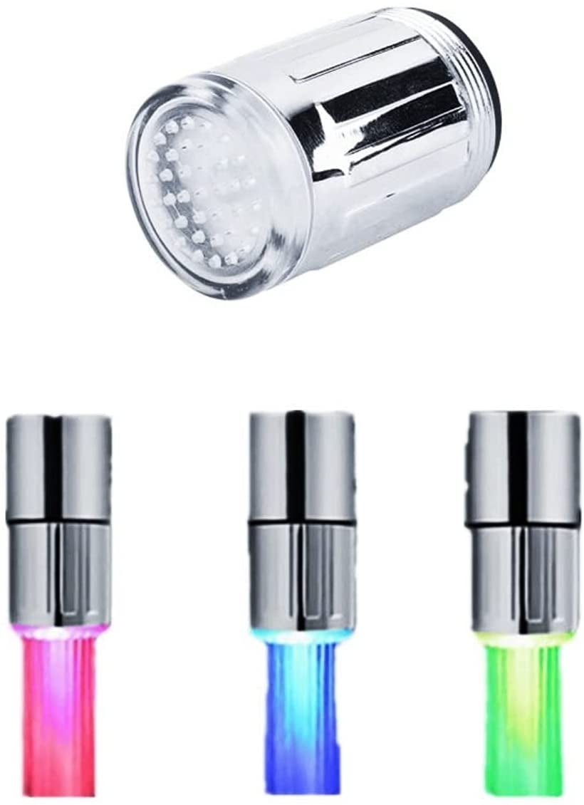 3Color Temperature Sensitive Gradient LED Water Faucet Light Water