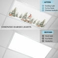 thumbnail image 3 of 3 Pack Christmas Fluorescent Light Covers for Ceiling Lights Gnome Evergreen Cap Bells Watercolor Magnetic Ceiling Light Covers Overhead Light Filters for Office Classroom Home, 3 of 9