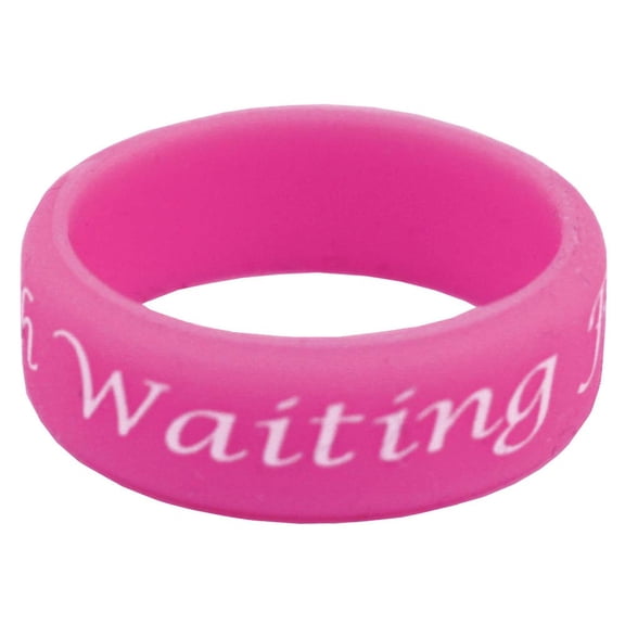 Worth Waiting For, Rubber Pink Pro-Life Awareness Ring (Pack of 50)