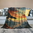 thumbnail image 2 of JEUXUS Bald Eagle Blanket American Eagle Decor Throw Blankets Valentines Bald for Adults Men Soft Warm Plush Lightweight Flannel Blanket for Bedding Sofa Home, 2 of 6