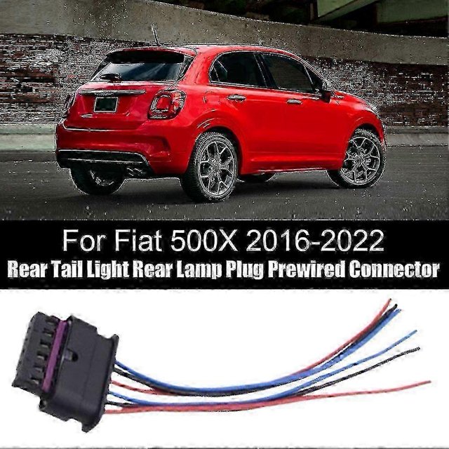 6 Pin For Fiat 500X 2016-2022 Rear Tail Light Rear Lamp Plug Prewired Connector