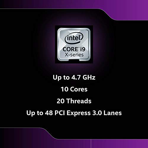 Intel Core i9-10900X Desktop Processor 10 Cores up to 4.7GHz Unlocked  LGA2066 X299 Series 165W (BX8069510900X)