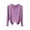 Purple, variant on Women's Modal Long Sleeve Round Neck Base Layer 2025 Trendy Breathable Skin-Friendly Fabric Fitted Design Comfortable Daily Wear Undershirt Top