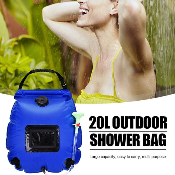 ODPD Solar Heating Camping Shower Bag Portable 5 Gallons/20L Shower Bag with Shower Head