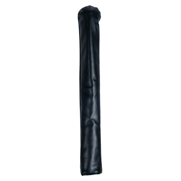 Funda para varilla de alineación de golf, funda para cabeza de palo, funda resistente a arañazos, PU portátil Negro