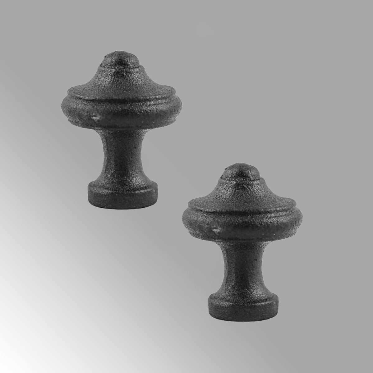 Kitchen Cabinet Knob Black Iron 1" Pack of 2 | Renovators Supply
