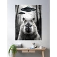 thumbnail image 2 of Capybara Ufo Poster Wall Art, Modern Wall Decor For Living Room Bedroom, 8x12 UNFRAMED, 2 of 3