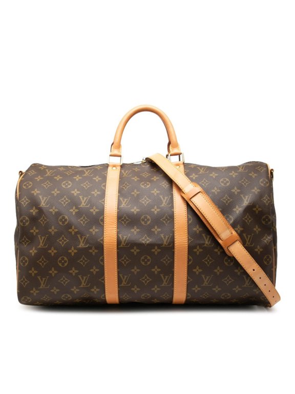 Pre-Owned Louis Vuitton Monogram Keepall Bandoulière 50 Boston Bag Shoulder 2WAY M41416 Brown...