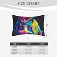 thumbnail image 4 of Rateoe Neon Pop Art Pitbull Pattern Pillow Covers with Invisible Zipper(Pillows are not Included) Standard Pillowcases-16"x24", 4 of 6