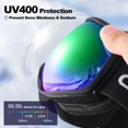 thumbnail image 3 of Gafas de Esquí Odoland S2 OTG Doble Lente UV400 Negro, 3 of 6