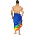 thumbnail image 3 of LA LEELA Men's Swim Bath Trunk Swimsuit Regular Surfing Swimwear Sarong Long Pareo Beach Wrap One Size Palm Tree, Blue Vacation, 3 of 3