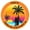 Orange, variant on Tahiti, French Polynesia Surfer Sun Decorative Car Truck Decal Window Sticker Vinyl Die-Cut Wildlife Travel Adventure Vacation Tourist Souvenir Ocean Beach Tiki Sealife