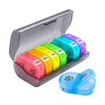 thumbnail image 1 of Weekly 2 7 Day Am Pm Pill Box With Free Pill Case For Vitamins, Fish Oils, Supplements, 1 of 5