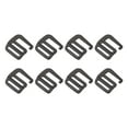thumbnail image 1 of Ganchos de Metal G Correas Hebillas 8uds 0.98' 25mm G-Gancho Ondulada Ajustador Desliza Mate Negro Unique Bargains, 1 of 5