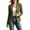 Army Green, variant on Women’s Short Faux Suede Jacket Tailored Fit Notch Lapel Button Closure Structured Coat Khaki XL