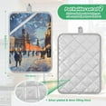 thumbnail image 3 of ALAZA Winter Christmas Landscape Pot Holders Set of 2 Heat Resistant Kitchen Oven Mitts, 3 of 7