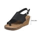 thumbnail image 4 of Sandalias de verano para mujer, zapatos de cuña informales con plataforma y punta abierta, zapatos de lona informales Wmkox8yii sa3409, 4 of 8