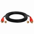 thumbnail image 2 of KLYNE- 2 Rca Audio Cable 12 Ft Dual Rca To 2X Rca Stereo Cord Amplifier Speakers Cable, 2 of 3