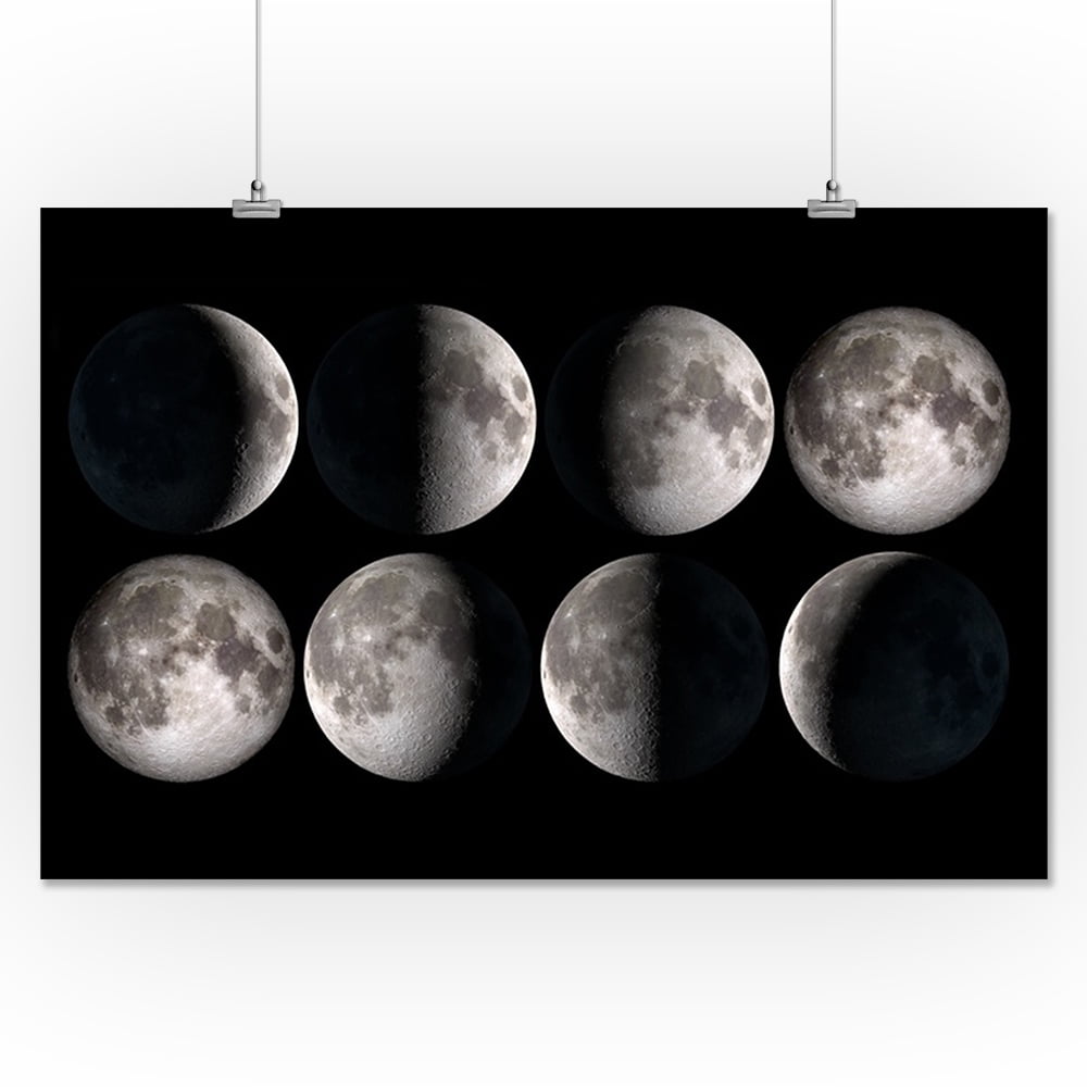 Moon Phases Black And White Photography A 90389 16x24 Giclee Gallery