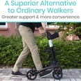 thumbnail image 2 of Vive Walker Rollator - Lightweight Foldable Walking Transport, 2 of 7