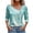 Blue, variant on WREESH Womens Fashion Dressy Tops Side Button V-Neck Printed Long Sleeved Shirt T-Shirt Pullover Blue