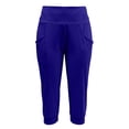 thumbnail image 6 of Drses‌‌ Women's High Waist Soft Stretch Cropped Jogger Capri Pants, Elastic Cuff Pull On Straight & Wide Leg Yoga Workout Leggings with Side Pockets for Summer Daily Travel Outdoor Loungewear, 6 of 6