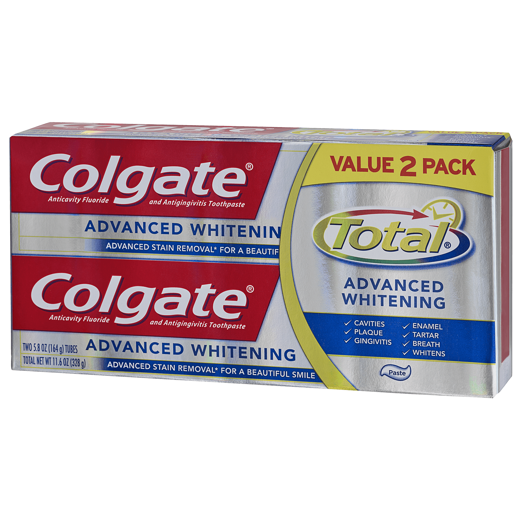 Colgate Total Advanced Whitening Toothpaste Twin Pack - 11.6 ounce - image 2 of 4