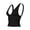 P Black, variant on Womens V-Neck Crop Tank Top Slim Fit Solid Sleeveless Summer Cami Vest Top Basic Layering Shell Tee Top S