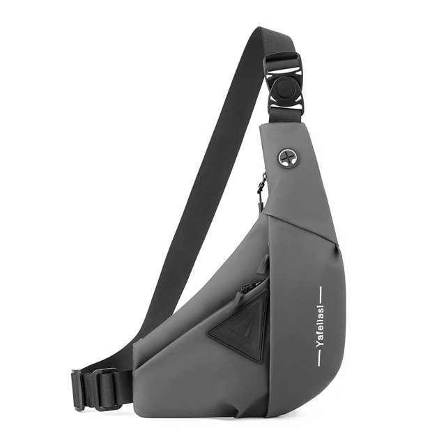 Riñonera Informal para Hombre Riñonera Multibolsillos para Acampar en Bicicleta (izquierda Gris)
