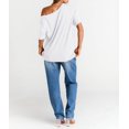 thumbnail image 4 of Tops de Mujer con Hombros Descubiertos, Camisetas Oversize de Corta, Ropa Informal de Moda de y Verano 2025. M, 4 of 8
