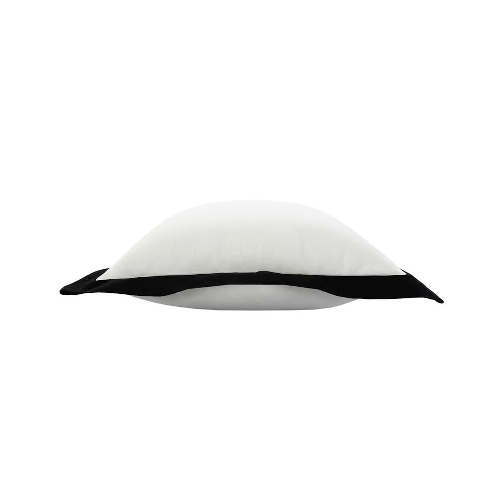 Ox Bay Flange Frame Border Throw Pillow, White / Black, 20" Square, Count per Pack 1
