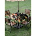 thumbnail image 4 of Outdoor Tablecloths with Umbrella Hole & Zipper, Spring Mushrooms 54x54 Inch Square Tablecloths, Farmhouse Pastoral Botanical Stars Rustic Waterproof Table Cloth, Patio/Pool/Picnic Table Covers, 4 of 8