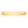 thumbnail image 3 of 14K Solid Yellow Gold 3mm Half Round Plain Classic Wedding Band Ring, 3 of 7