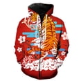 thumbnail image 3 of Sudadera con capucha y cremallera con estampado 3D de tigre chino para hombres y niños, ropa de calle, sudaderas de hip hop, sudaderas casuales divertidas de gran tamaño, 3 of 4